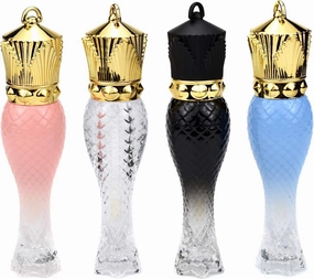 10 Pcs 5ml Mermaid Plastic Lip Gloss Tubes Vials Empty Refillable Lip Glaze Tubes with Crown Wand DIY Lipstick Tube Travel Lipgloss Bottle Cosmetic Container for Woman Girl Makeup,Mix-Color