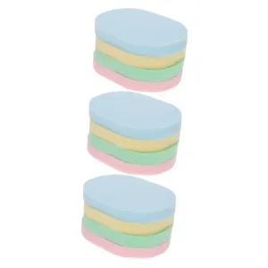 12pcs Compressed Facial Sponges Portable Oval Face Cleaning Tool for Exfoliating and Makeup Removal Safe Pva Material for Deep Cleansing Pores and Daily Use
