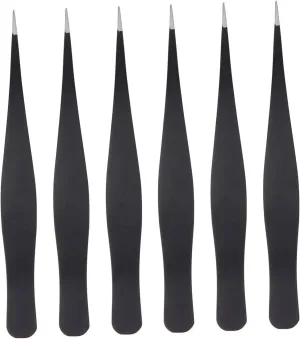 18pcs Stainless Steel Eyelash Tweezers for Makeup and Lightweight Beauty Tools for Easy Application and Precision for Eyelash Extensions and Personal Grooming
