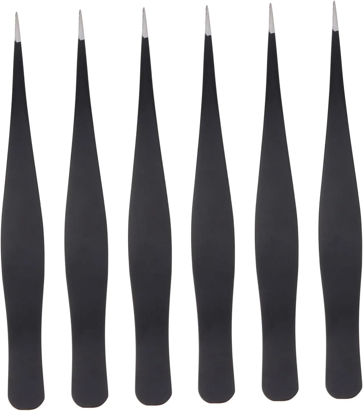18pcs Stainless Steel Eyelash Tweezers for Makeup and Lightweight Beauty Tools for Easy Application and Precision for Eyelash Extensions and Personal Grooming