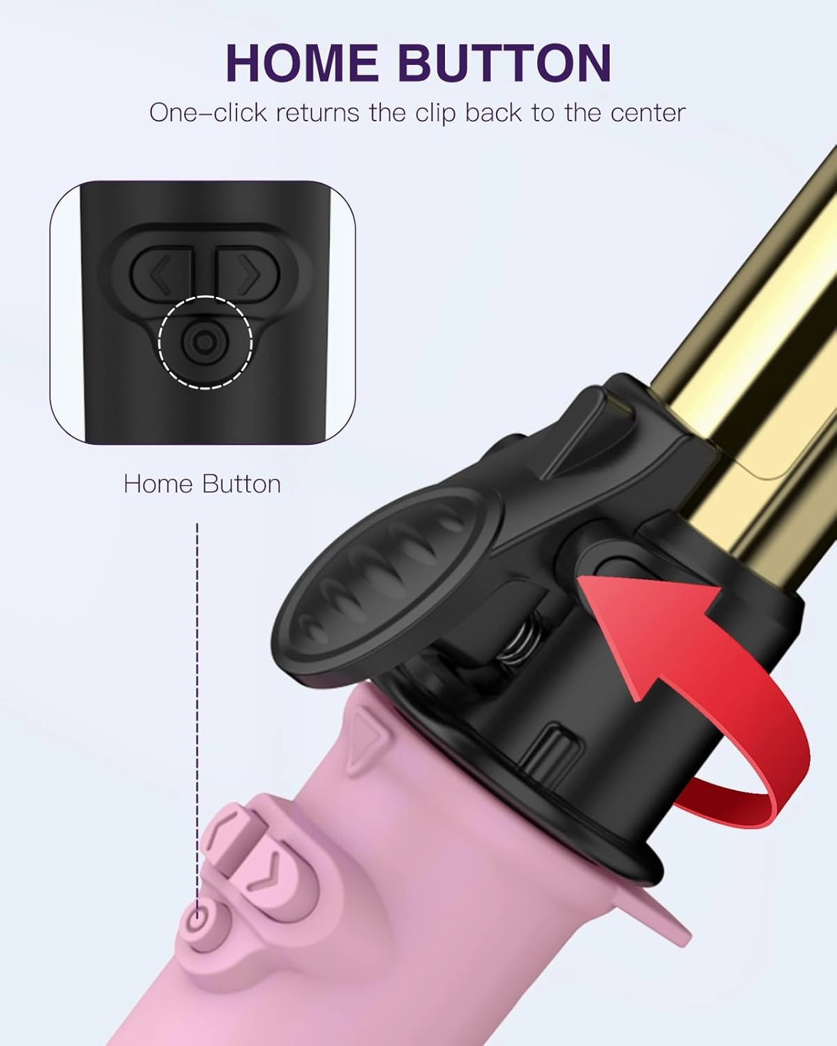 1-Inch Rotating Curling Iron, Automatic Hair Curler, Curling Wand for Long Medium Hair, Professional Hair Styling Tool with Long Barrel, 5-Temps (Up to 410°F), Dual Voltage