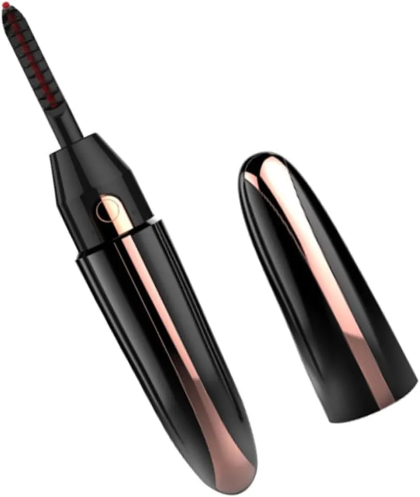 1set Rechargeable Eyelash Curler Compact Beauty Tool Safe Temperature Ergonomic Makeup Application