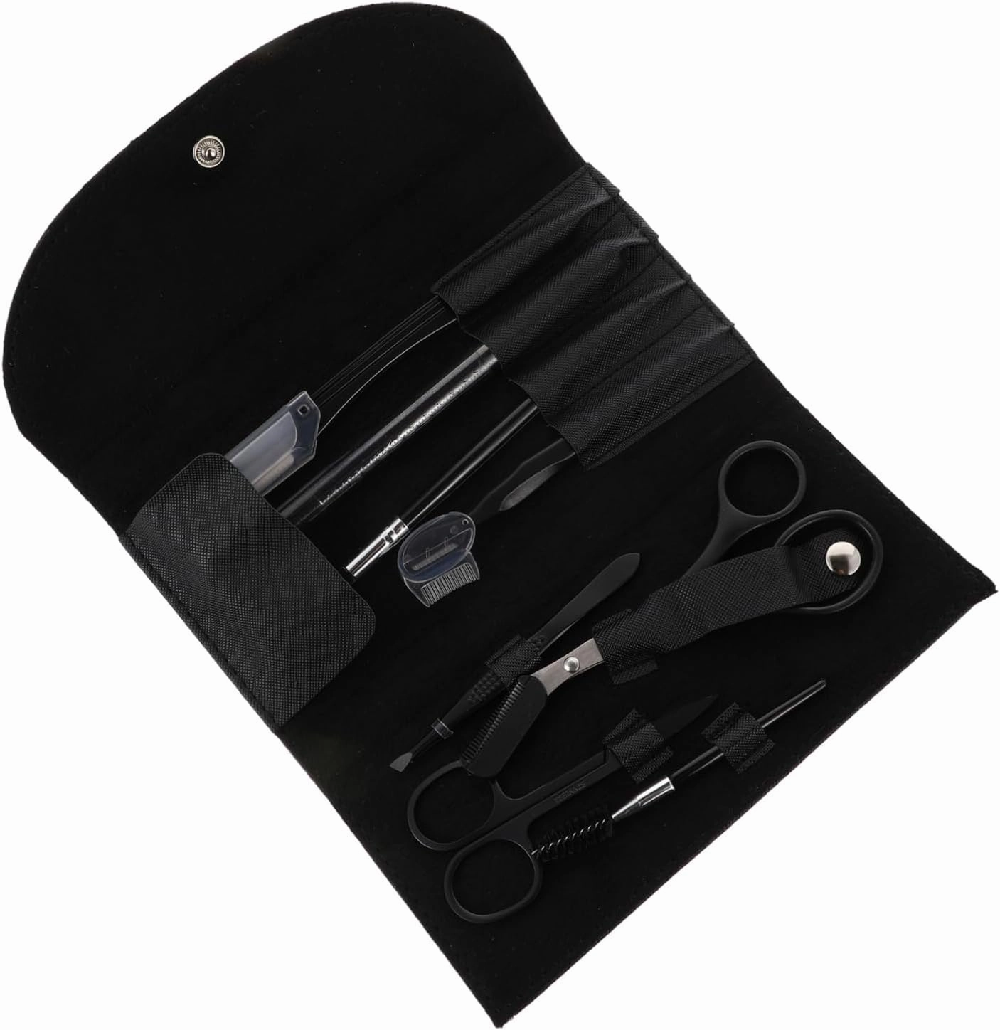 24pcs Eyebrow Grooming Tools Kit Scissors Tweezers and for Precision Trimming Styling and Shaping Lightweight Non- Handle for Daily Use