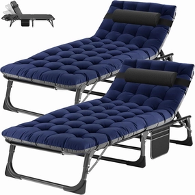 2PK Heavy Duty Folding Camping Cot for Adults, 3-in-1 Adjustable Bed with Mattress & Carry Bag - Perfect for Guests, Home, Office, Travel & Hospital Use