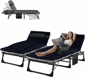 2PK Heavy-Duty Folding Camping Cot for Adults, 3-in-1 Adjustable Bed with Mattress & Carry Bag - Perfect for Home, Office, Travel, Guest Sleepovers, Hospitals