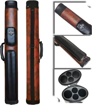 2x2 Hard cue case Oval Pool Cue Billiard Stick Carrying Case