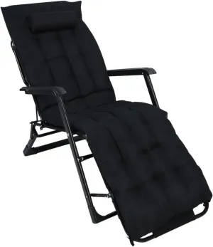 3 in 1 Oversized Folding Camping Cot 20" * 35", 3 2 Positions Adjustable Patio Chaise Lounge Chair, Sleeping Cots for Adults, Portable Cot Bed Lawn Recliner for Bedroom, Pool, Beach, Black