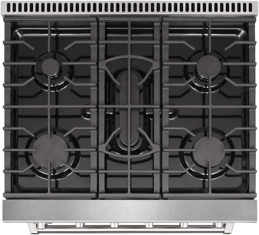 30 inch Professional Freestanding Pro-Style Natural Gas Range or Liquid Propane Gas Range with 5 Burners, 4.55 cu.ft. Oven Capacity, in Stainless Steel - KOS-30RG03M (Stainless Steel)