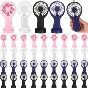 36 Pack Mini Powerful Handheld Fan Bulk 3 Speed USB Rechargeable Small Desk Fan Summer Gift for Wedding Beach Outdoor Women Eyelash (Classic 4 Colors)