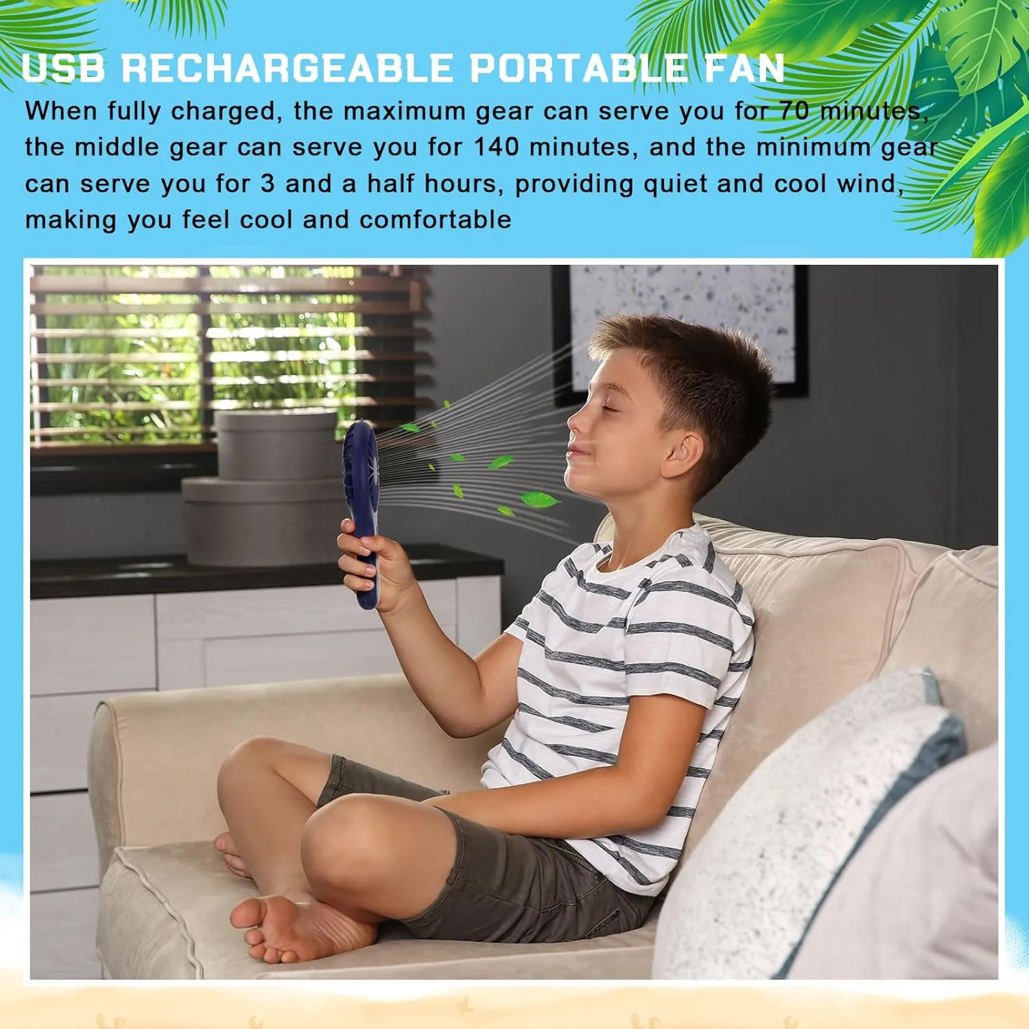 36 Pack Mini Powerful Handheld Fan Bulk 3 Speed USB Rechargeable Small Desk Fan Summer Gift for Wedding Beach Outdoor Women Eyelash (Classic 4 Colors)