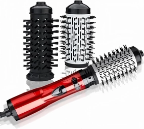 360° Rotating 3-in-1 Hot Air Brush Styler - Hair Dryer, Curler, and Straightener for Versatile Hairstyling