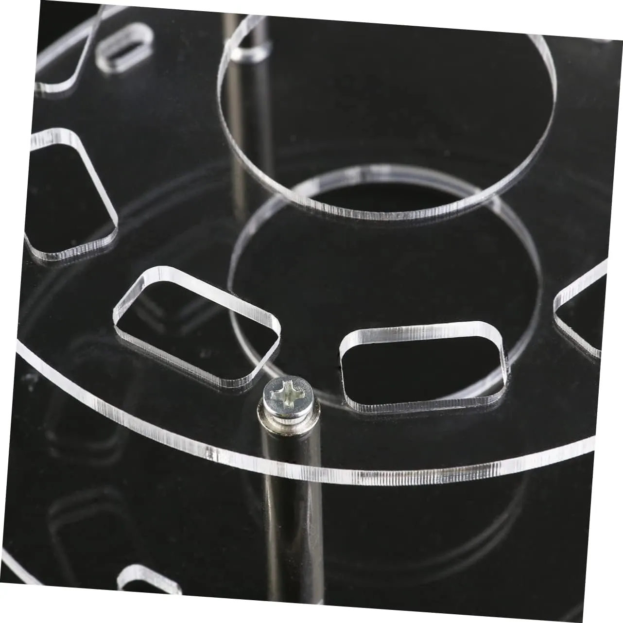 3pcs Cosmetic Shelf Tool Transparent Makeup Brush Organizer Oval Brush Holder Drying Rack for Vanity Makeup Storage for Neat Organization