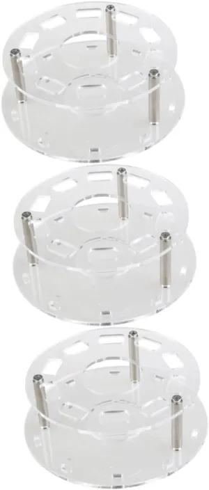 3pcs Cosmetic Shelf Tool Transparent Makeup Brush Organizer Oval Brush Holder Drying Rack for Vanity Makeup Storage for Neat Organization