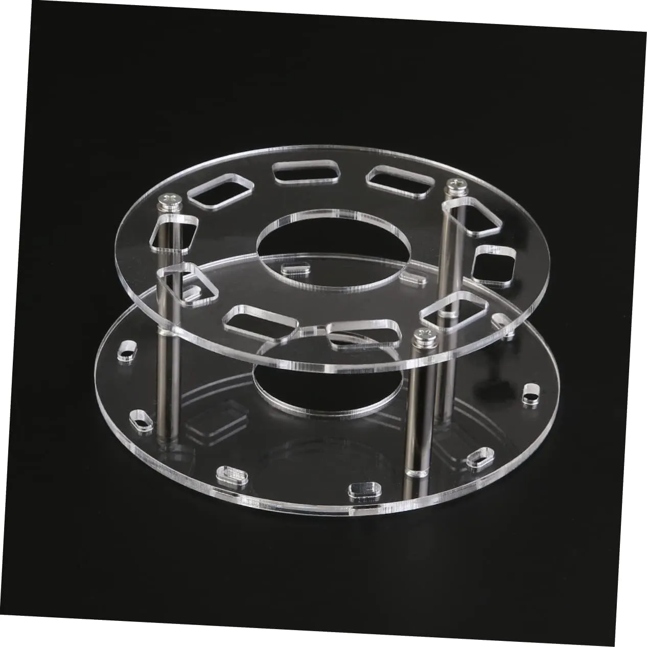 3pcs Cosmetic Shelf Tool Transparent Makeup Brush Organizer Oval Brush Holder Drying Rack for Vanity Makeup Storage for Neat Organization