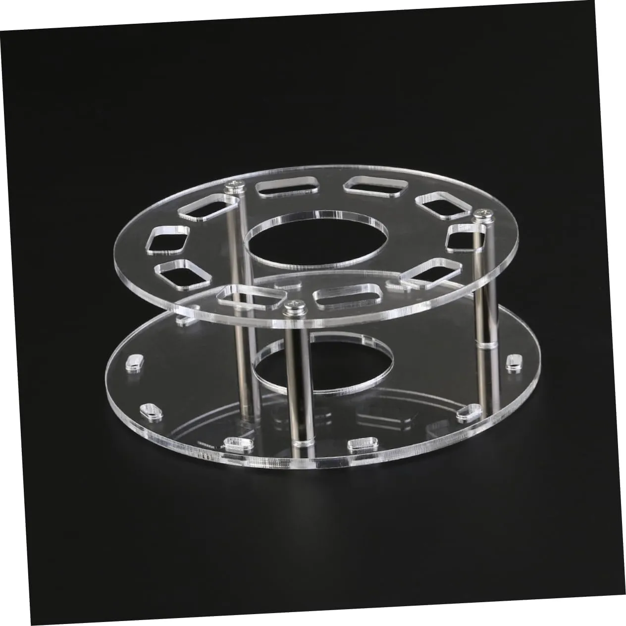 3pcs Cosmetic Shelf Tool Transparent Makeup Brush Organizer Oval Brush Holder Drying Rack for Vanity Makeup Storage for Neat Organization