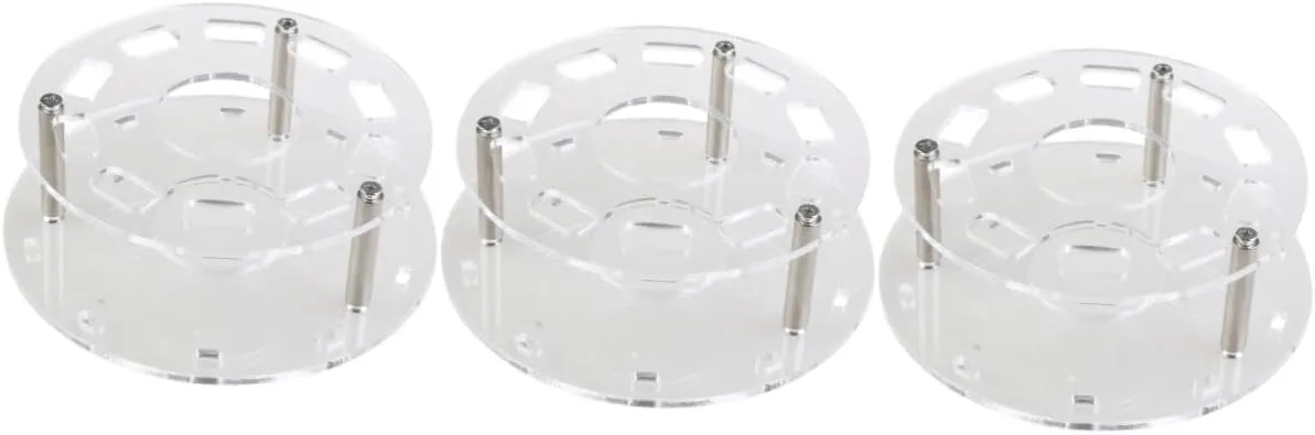 3pcs Cosmetic Shelf Tool Transparent Makeup Brush Organizer Oval Brush Holder Drying Rack for Vanity Makeup Storage for Neat Organization