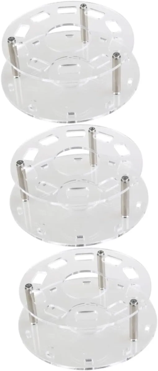 3pcs Cosmetic Shelf Tool Transparent Makeup Brush Organizer Oval Brush Holder Drying Rack for Vanity Makeup Storage for Neat Organization