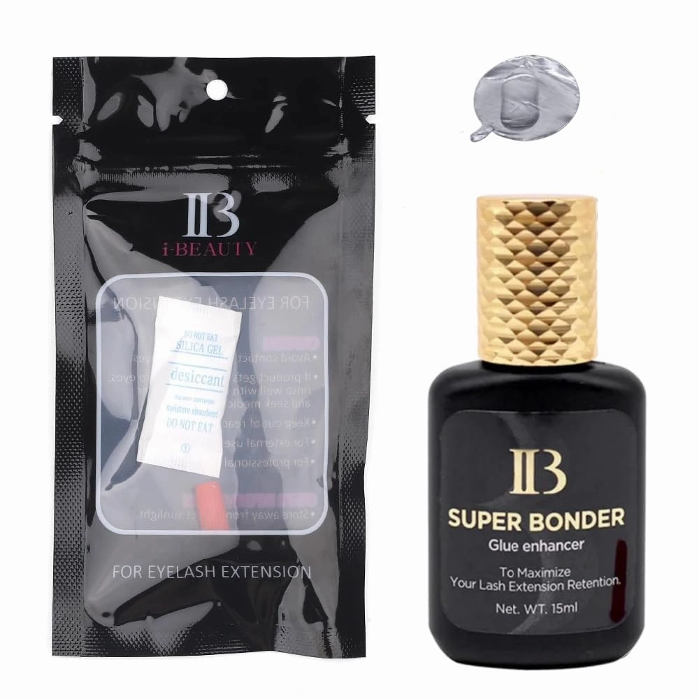 3PCS IB Beauty Eyelash Extension Glue Primer Premium With Gel Remover Clear Eyelashes Super Bonder Professinal Adhesive Hardener 3bottles/set Professional Salon Use by LAVA