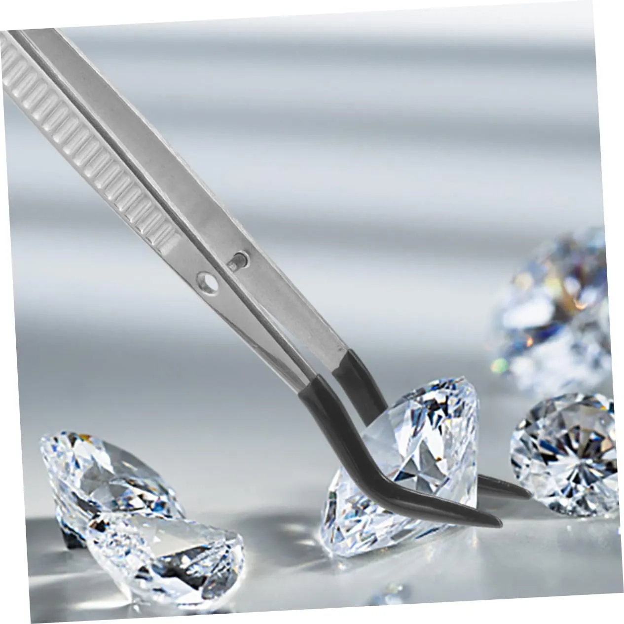 4sets Stainless Steel Craft Tweezers Lashes Tweezers Multi-use Eyelash Applicator for Stamp Collecting 2pcs*4