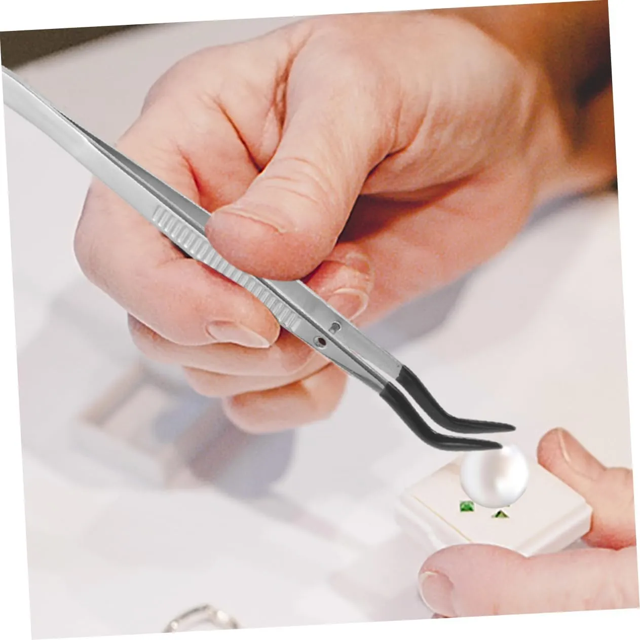 4sets Stainless Steel Craft Tweezers Lashes Tweezers Multi-use Eyelash Applicator for Stamp Collecting 2pcs*4