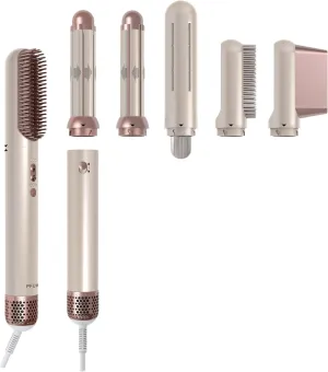 5-in-1 Magic Air Styler and Hair Dryer Brush – High-Speed Volumizer, Curler, Straightener with Negative Ionics, No Heat Damage, Travel-Friendly, Fast Drying Gift Set