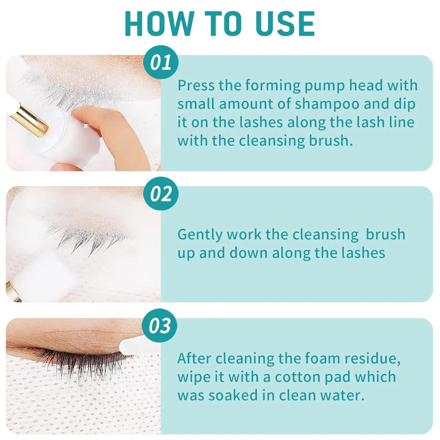 600ml Lash Shampoo Bulk, Eyelash Extensions Cleanser for Extensions, Safe Makeup Remover, Non-irritating or Burning Formula Eyelid Foaming Cleanser Best for Professional Salon and Home Use (Unscented)