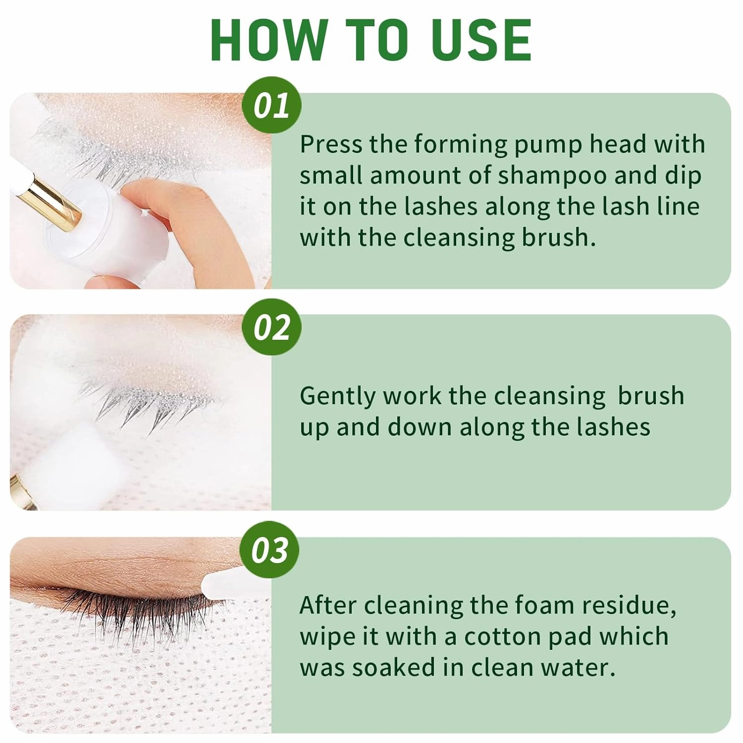 600ml Lash Shampoo Bulk, Eyelash Extensions Cleanser for Extensions, Safe Makeup Remover, Non-irritating or Burning Formula Eyelid Foaming Cleanser Best for Professional Salon and Home Use (Aloe Vera)