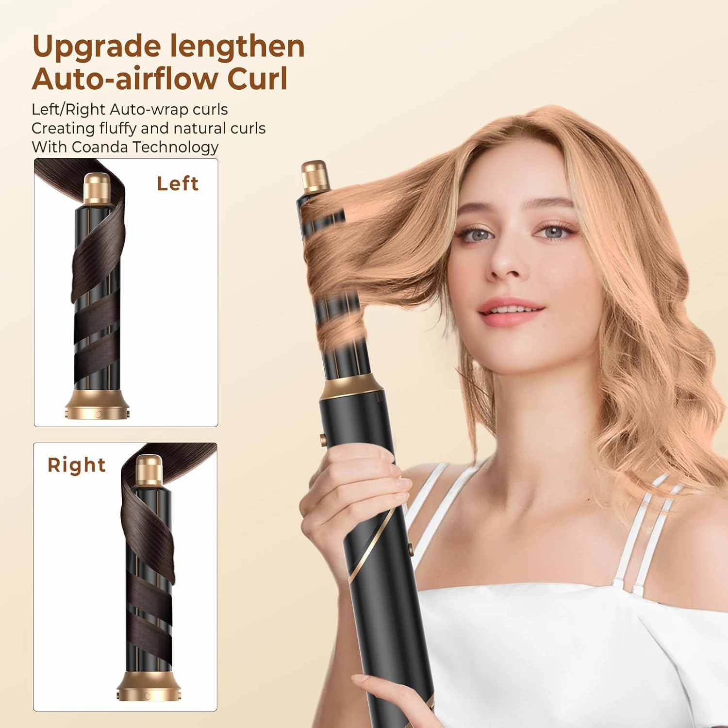 6 in 1 Hair Dryer Brush, Foldable Blow Dryer Brush with Wrap Curler, Detachable Air Hair Styler Curling, Drying,Volumizing, Straightening, Negative Ionic Hair Dryer with Diffuser, Hair Styling Tools