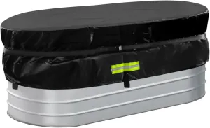 6Ft Stock Tank Horse Trough Cover, Water Trough Cold Plunge Insulated Cover for Horse Trough Rectangular Cold Plunge Ice Bath Tub Cover 2 x 2 x 6 Foot Stock Water Tank Oval Pool Liner Hot Tub Kit