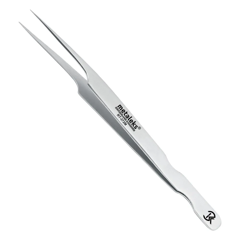 6PCS -12CM Professional Eyelash Extesnion Tweezers In Japanese Stainless Steel (Matt Finish)
