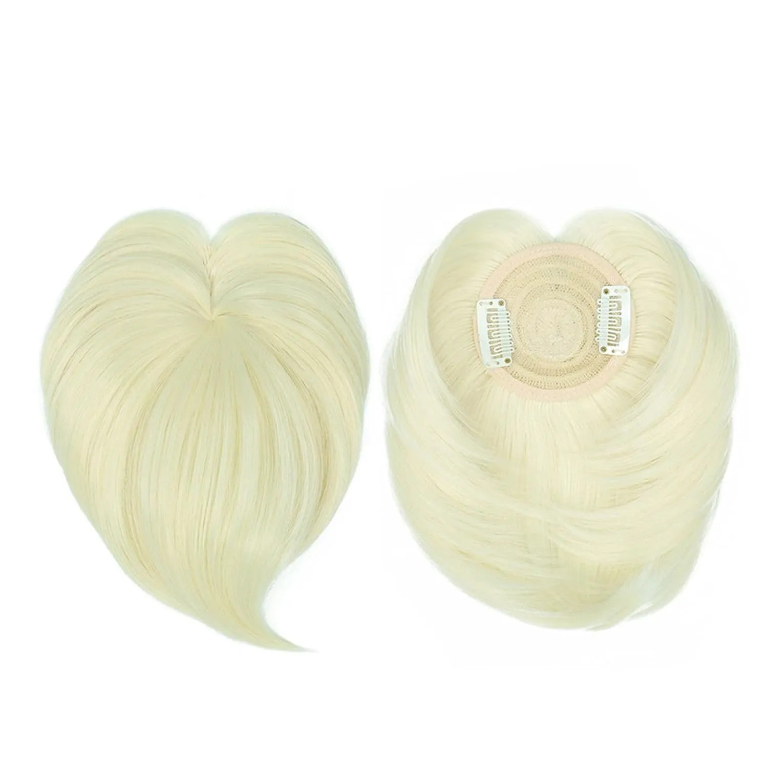 7 Inch Hair Topper Layered Synthetic Hair Toppers for Women with Thinning Hair Blonde Wiglets Toppers Hair Pieces