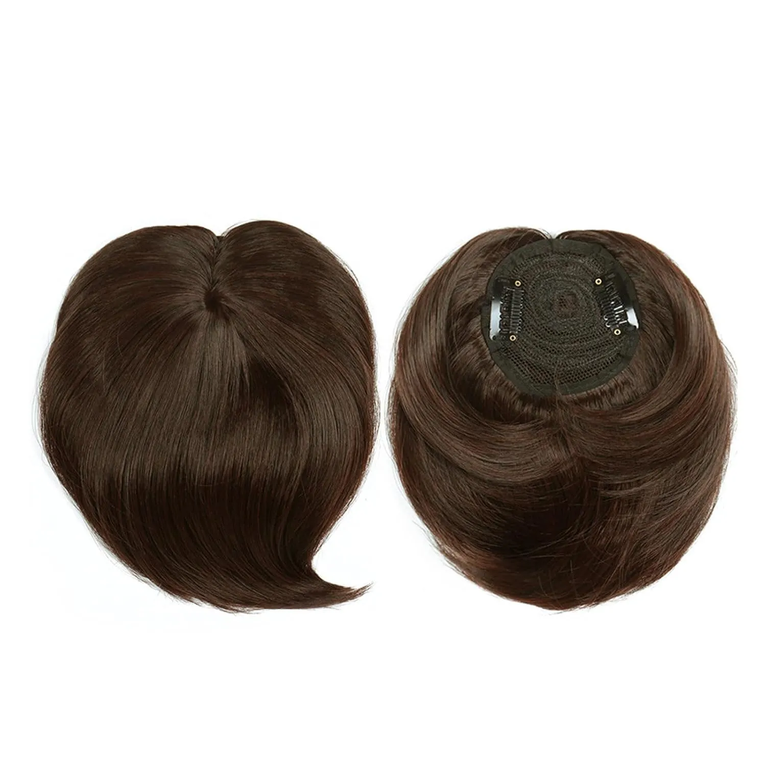 7 Inch Hair Topper Layered Synthetic Hair Toppers for Women with Thinning Hair Brown C Wiglets Toppers Hair Pieces