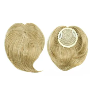 7 Inch Hair Topper Layered Synthetic Hair Toppers for Women with Thinning Hair Wiglets Toppers Hair Pieces Blonde Mix Caramel Blonde