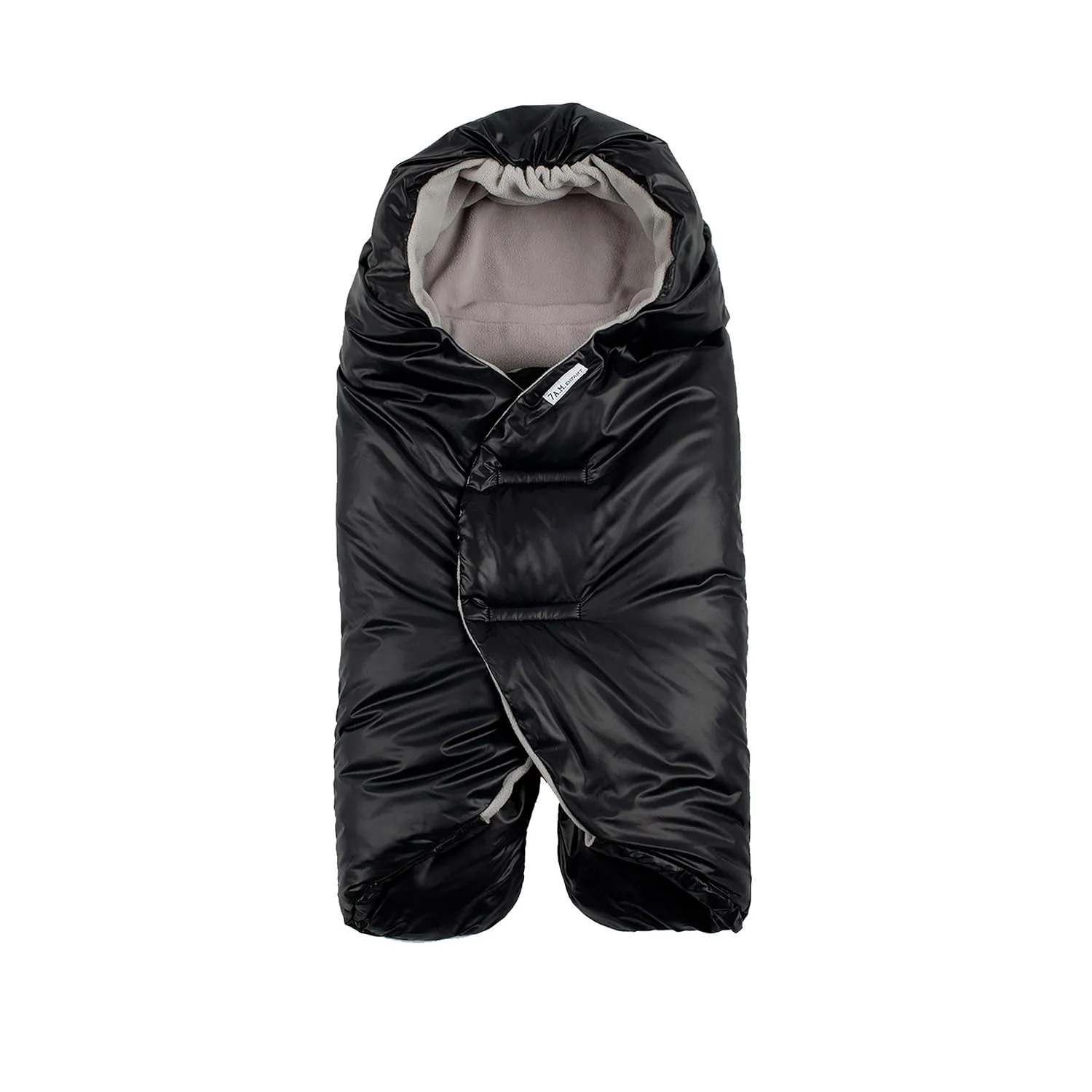 7AM Baby Car Seat Blanket - Multifunctional Car Seat Cover for Toddlers, Winter Stroller & Swaddle Blanket, Micro-Fleece & Plush Lined Warm Carseat Cover | (Black Quilted, Small 0-6M)
