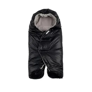 7AM Baby Car Seat Blanket - Multifunctional Car Seat Cover for Toddlers, Winter Stroller & Swaddle Blanket, Micro-Fleece & Plush Lined Warm Carseat Cover | (Black Quilted, Small 0-6M)