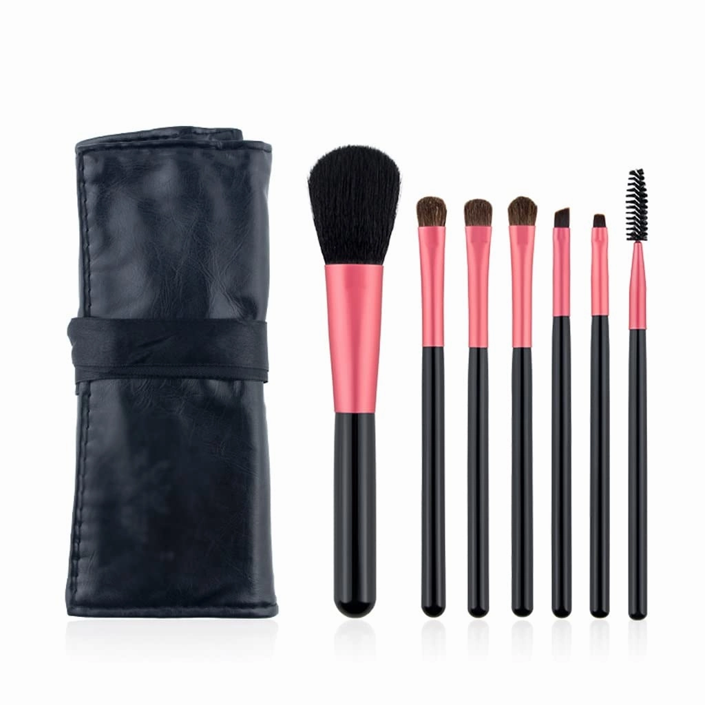 7Pcs Makeup Brushes Eyelash Eyebrow Shader Set Powder Eyeshadow Make Up Brush(D,7pcs)