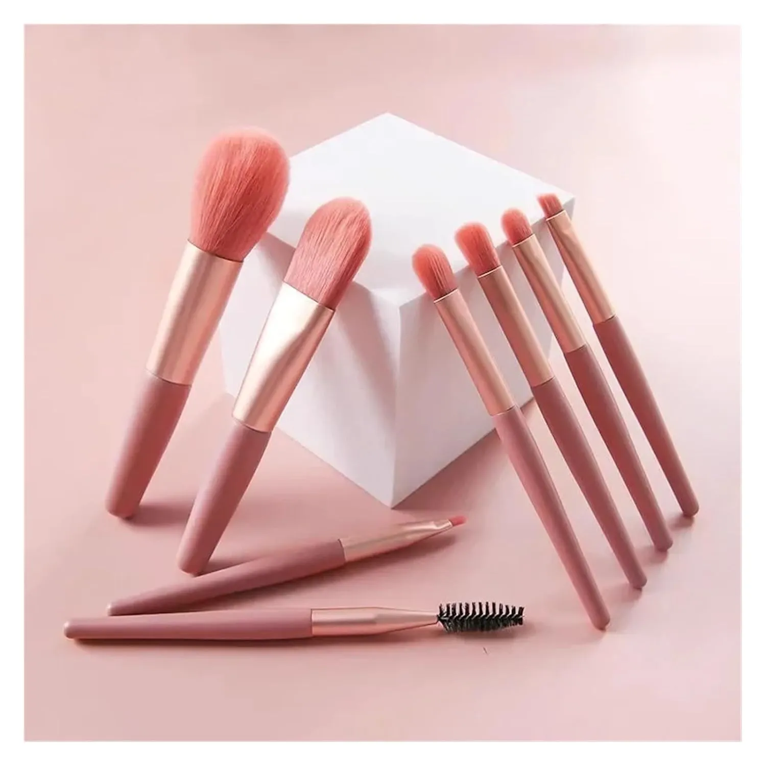 8 Pcs Makeup Brush Set Mini Foundation Powder Blush Eyelash Shadow Concealer Brush Professional Brush Cosmetic Kit Makeup new(Blue)