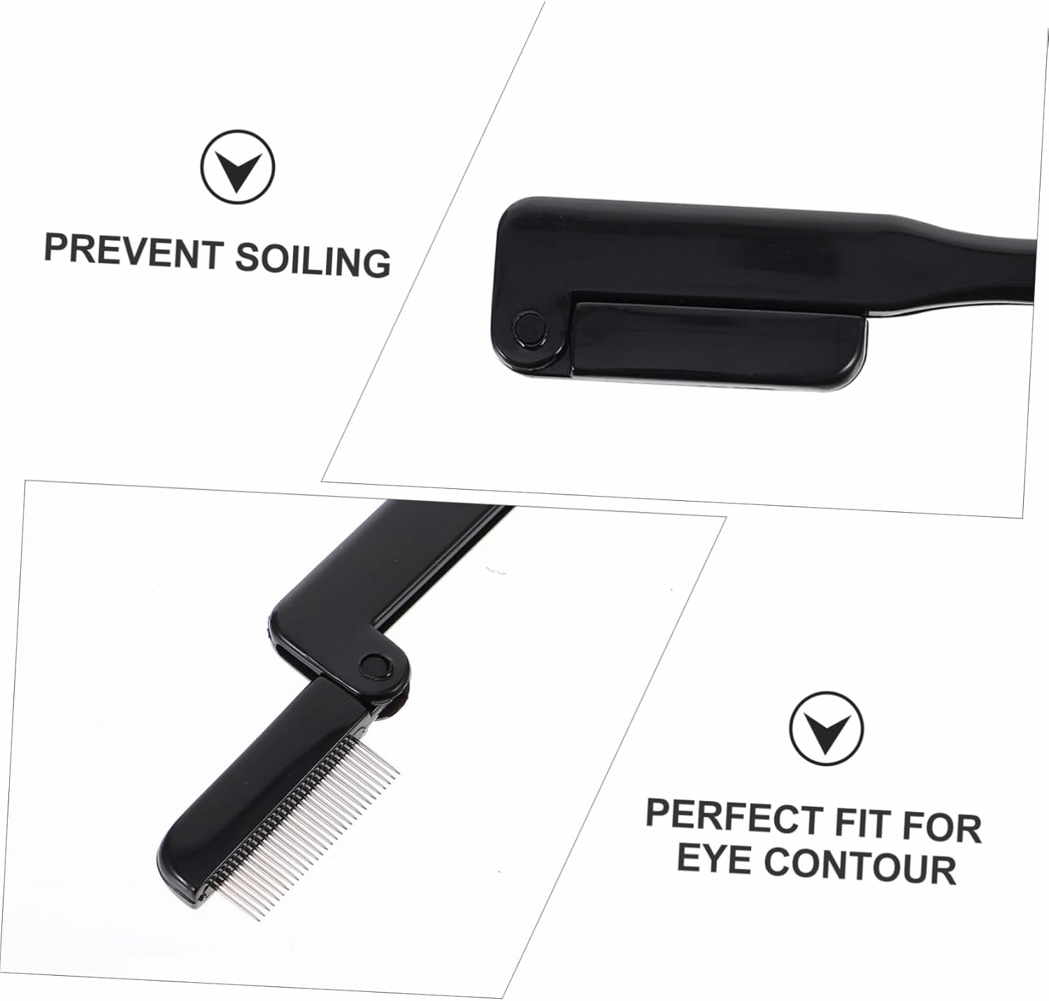 9pcs Mini Eyebrow Comb Eyelash Brush Multifunctional Beauty Tool for Lash Separation Portable Makeup Brush for Women and Girls Black