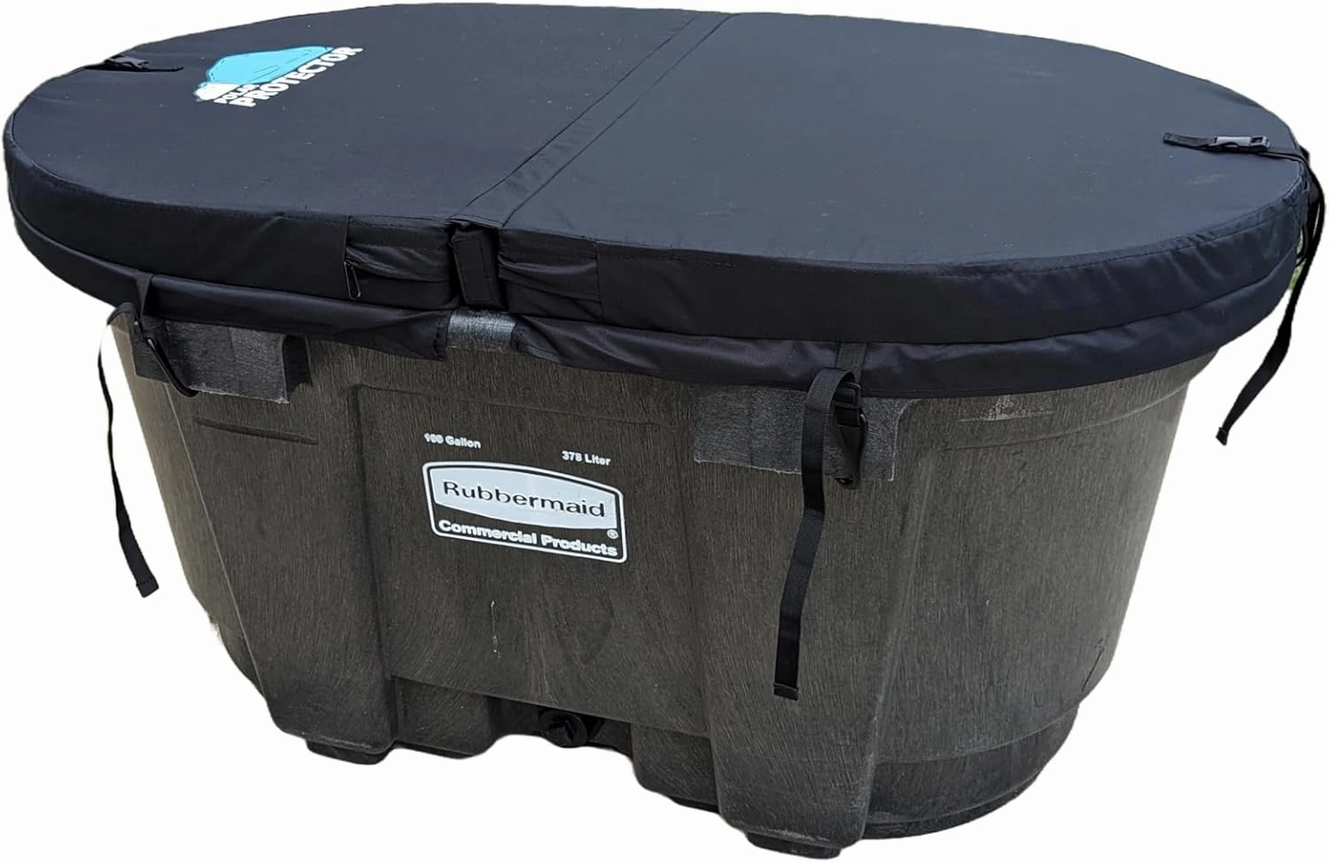 -100 Gallon Oval Stock Tank Hard Insulated Hot Tub Cover Ice Water Therapy Ice Bath Cover Cold Water Cover 100 Gallon Oval Stock Tank Waterproof Rip Proof Tough Keeps Tanks Clean