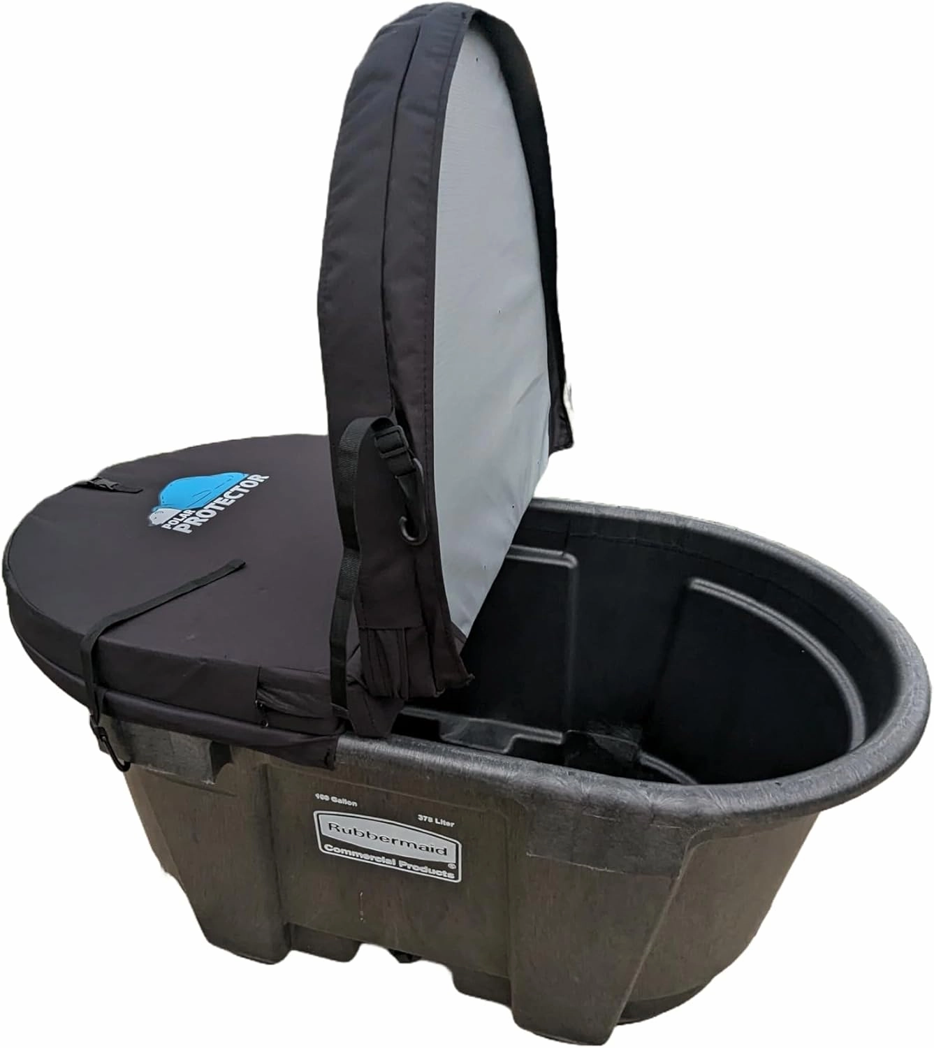 -100 Gallon Oval Stock Tank Hard Insulated Hot Tub Cover Ice Water Therapy Ice Bath Cover Cold Water Cover 100 Gallon Oval Stock Tank Waterproof Rip Proof Tough Keeps Tanks Clean
