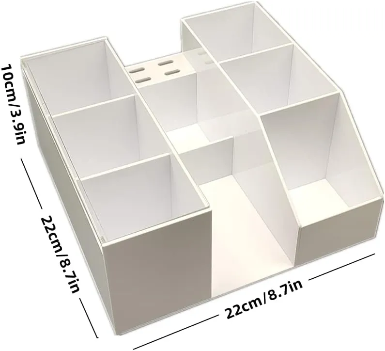 Acrylic Large Capacity Makeup Organizer, Grafting Beauty Extension Supplies Lash Storage Display, Eyelash Storage Case Brush Tweezers Cosmetic Holder (White)