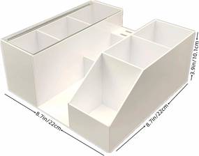 Acrylic Eyelash Beauty Organizer, Grafting Tool Storage With Tweezers Holder Display Boxes for Home Salon (White)
