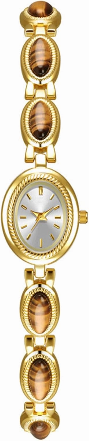 ADSBIAOYE Womens Gold Watch Waterproof Quartz Wrist Watch Elegant Oval Vintage Small Dial Bracelet Watch Fashion Dress Watches for Ladies