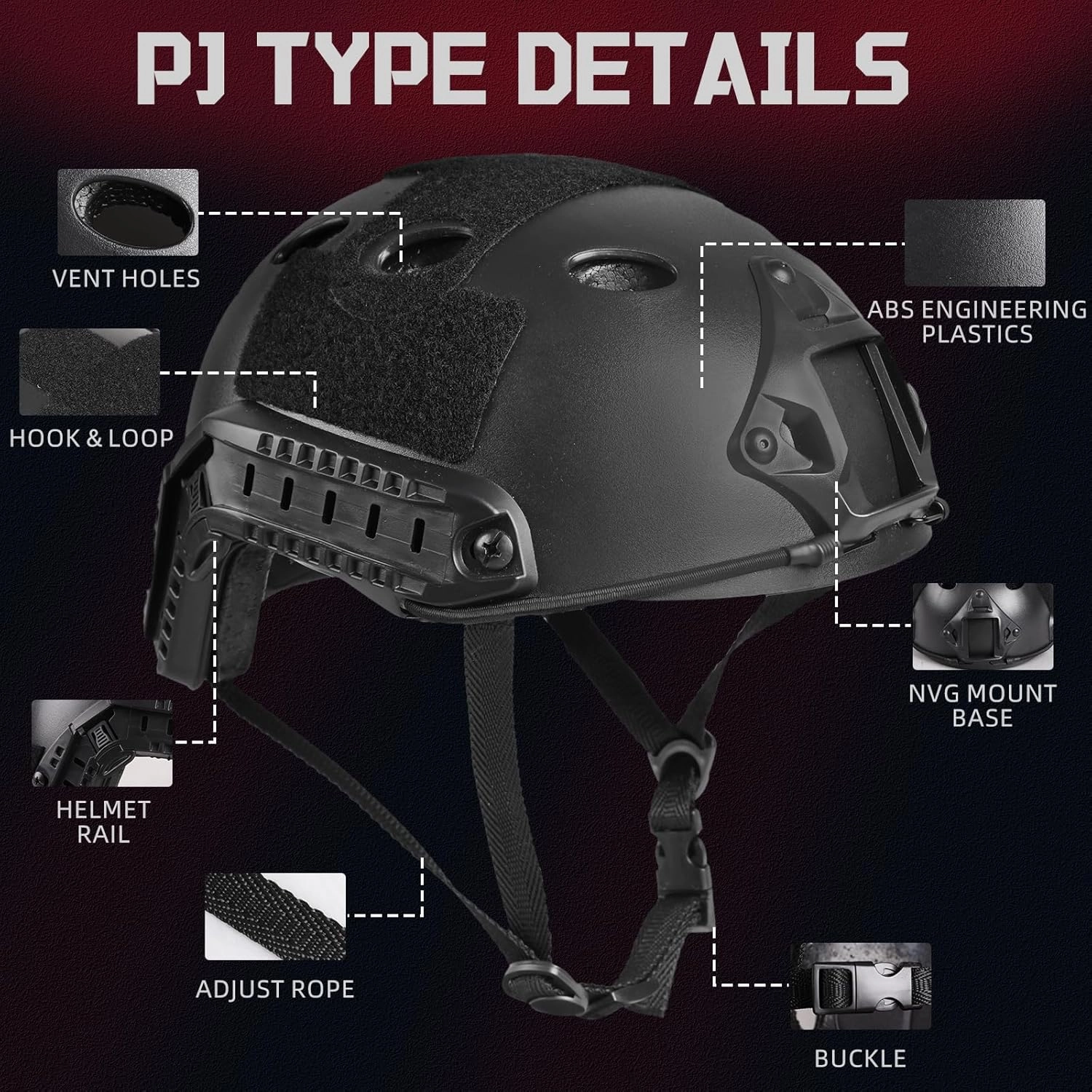 Airsoft Helmet with Helmet Cover, Tactical Helemt with Face Mask, PJ Type Tactical Paintball Airsoft Fast Helmet for Cosplay Outdoor Activities