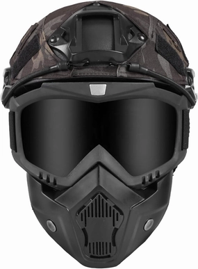 Airsoft Helmet with Helmet Cover, Tactical Helemt with Face Mask, PJ Type Tactical Paintball Airsoft Fast Helmet for Cosplay Outdoor Activities