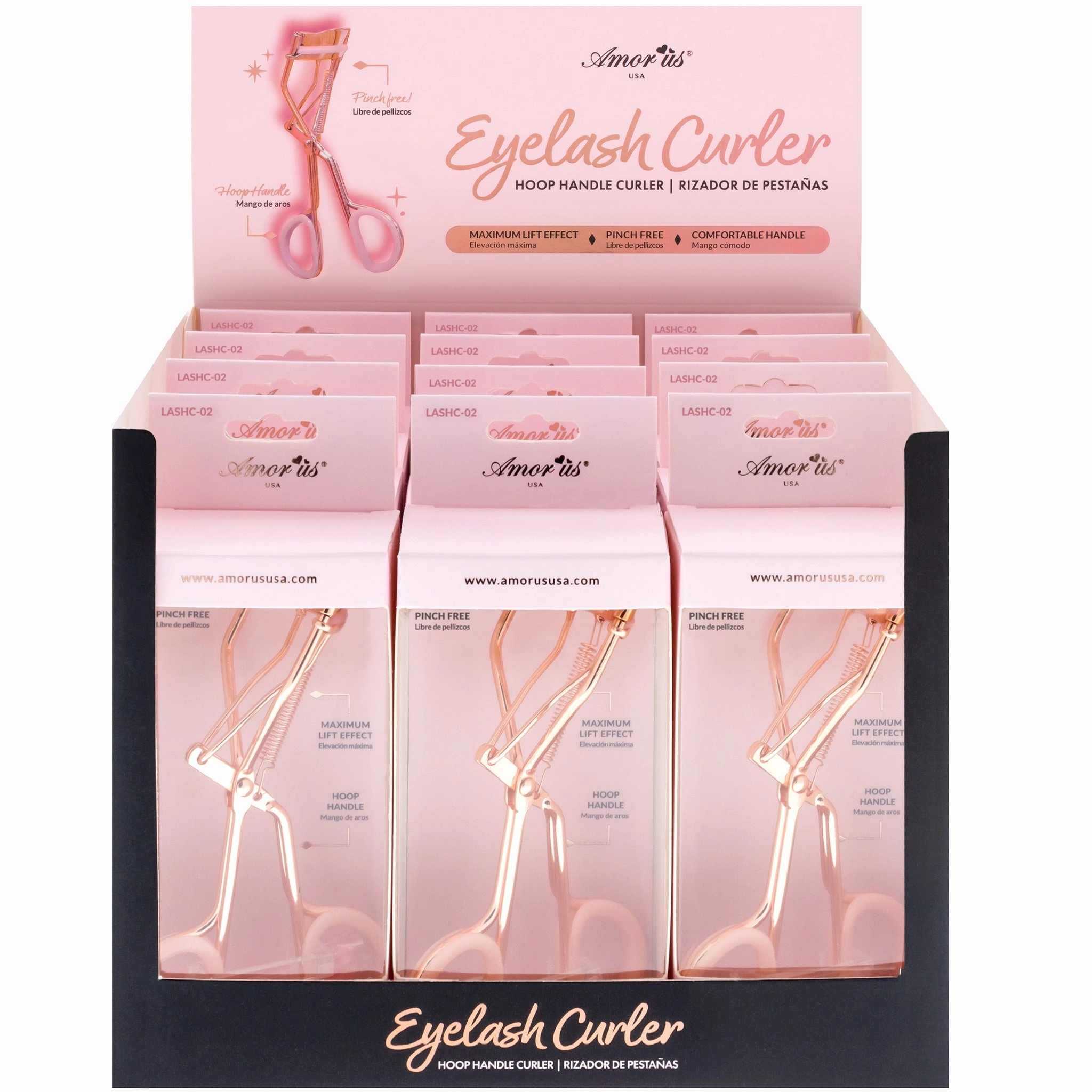 Amor Us Eyelash Curler - Wholesale Display 12 Units (LASHC-02)