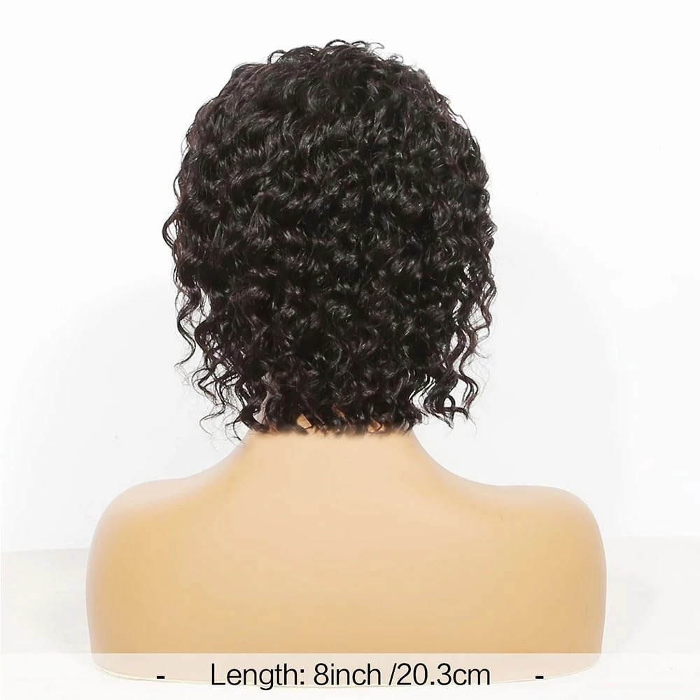 Annora Headband Wigs Curly Wave Human Hair Wear and Go Glueless Wigs for Black Women 100% Human Hair Wigs Short Headband Wig 150% Density Natural Color Bob Wig 10 Inch