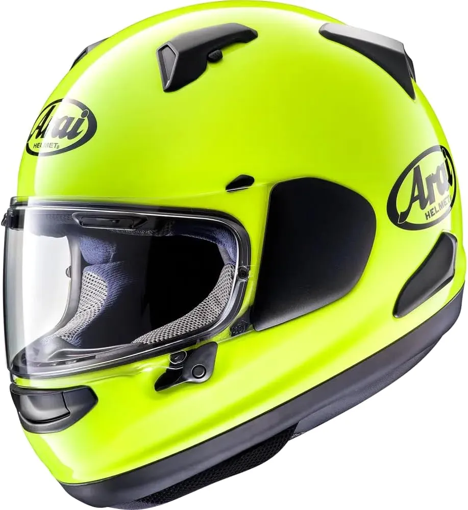 Arai Helmets Quantum-X Solid Helmet (Large, Fluorescent Yellow)