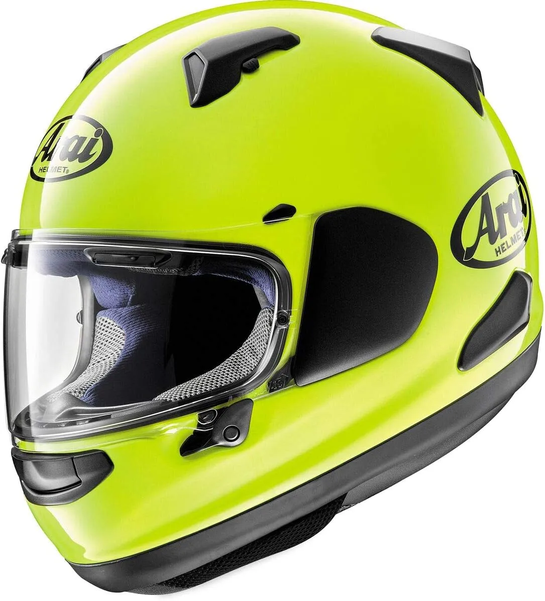 Arai Helmets Quantum-X Solid Helmet (X-Small, Fluorescent Yellow)