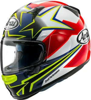 Arai Regent-X Stars & Stripes Unisex-Adult Street Motorcycle Helmet - Black/Red Frost / X-Large